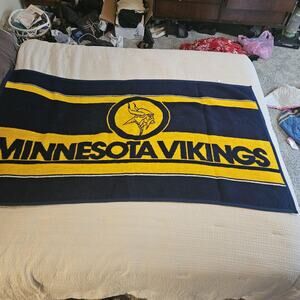 Minnesota Vikings Blanket Throw 62 X 35 NFL Football Acrylic Knit Stadium